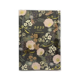 Tomoko Hayashi 2025 Close-Pin Notebook, A6, Monthly Squirrel and Flower, SB96474 (Begins October 2024)