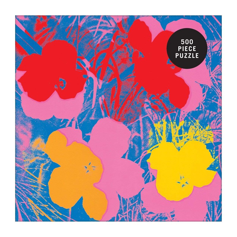 Galison Andy Warhol 500 Piece Jigsaw Puzzle with Flowers, Andy