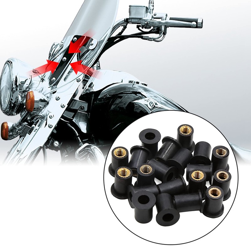 uxcell 20pcs M5 Universal Fairing Fasteners Windscreen Windshield Screws Bolts