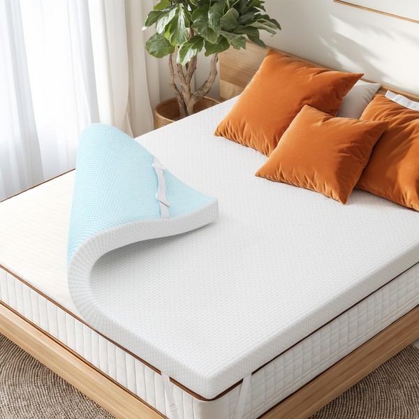 CHUN YI 3 Inch Memory Foam Mattress Topper King Size