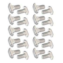 PATIKIL M8 x 14 mm Thread T-Slot Bolts, 20 Pcs Drop-in Bolt Hammer Head T-Bolt Standard 8 mm Sliding Screw Stud for 40 Series Aluminum Extrusion Profile, Silver