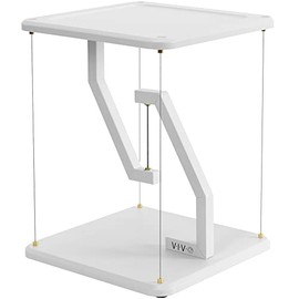 VIVO Anti-Gravity 12 inch Tabletop Speaker Stand, Floating Modern Speaker Holder, Audio Platform, Tensegrity Display Shelf for Home, 15 inches High, White, STAND-TEN01W
