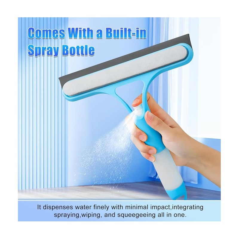 3 in 1 Spray Squeegee, WindowSqueegee with Spray 3 in