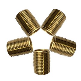 Generic Brass Pipe Fittings,1/4" Male Close Nipple (Pack of 5).
