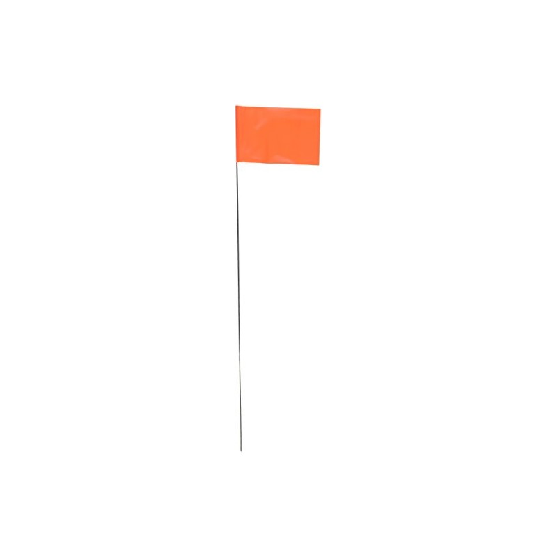 Hanson Stake Flags-15 Staff, Orange Fluorescent 10Pcs.