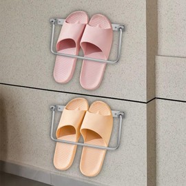 wutfuooo 2 Packs Foldable RV Shoe Rack- Aluminum Camper Shoe Organizer, Wall-Mounted Shelf, Efficient Holder and Storage Rack for Various Shoes, Essential Travel Trailer Organization Accessories