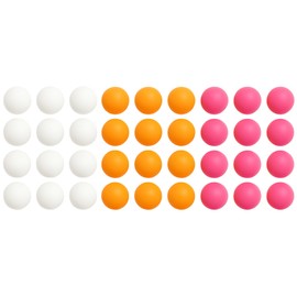 eMKay® Pack of 36 Ping Pong Table Tennis Balls (3-Star 40+ High-Performance ABS Material Training Balls) Ideal for Indoor and Outdoor Table Tennis - WHITE ORANGE PINK
