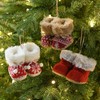 New Christmas Idea Ornaments Red Fabric Boot Tree lf1324 One Size/NO.2 3ea