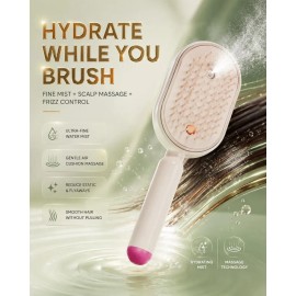 Cepillo Eléctrico El Cabello Con Pulverizador Masaje Neblina