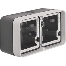 Berker Housing with Frame 6719323505 Cable Entry LGR W.1 Surface-Mounted Housing 4011334390053