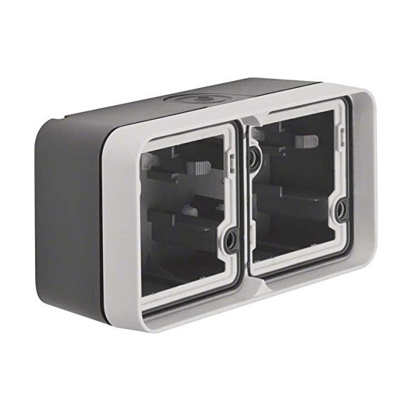 Berker Housing with Frame 6719323505 Cable Entry LGR W.1 Surface-Mounted