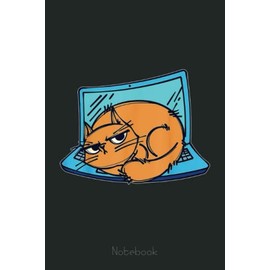 Cool Home Office Cat Work Job Laptop Homeworking Notebook Vintage: Funny Notebook Gift - Lined Journal 6x9 inches - Funny Gifts For Co-workers, Friends and Family