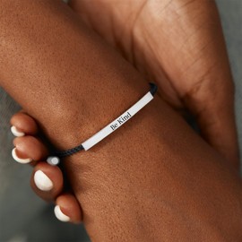 Be Kind of a B Bracelet Best Friend Bracelet for Women Black Braided Bracelet Friendship Bracelet Adjustable Bracelet Trendy Jewelry Gift for Women Friends