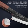 HEZHEN 5.8 inch Multi-purpose Honesuki Knife,10Cr15CoMoV Steel Core,Triple-layer Composite Steel,Redwood