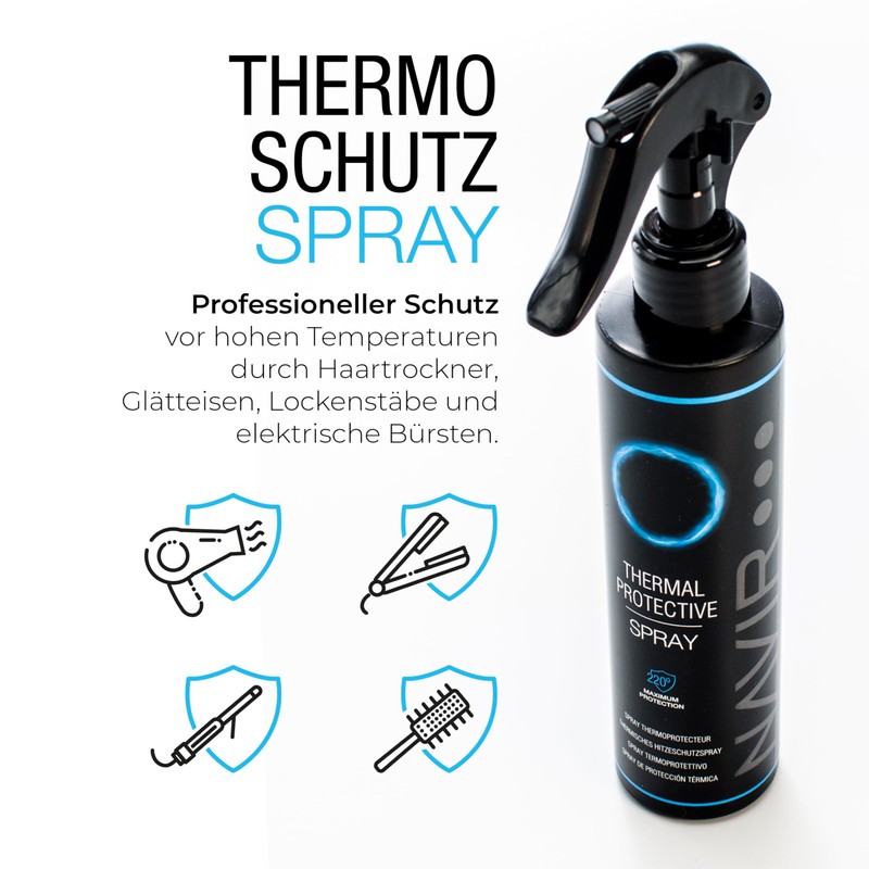 NAVIR Profesional | Hitzeschutz Haarspray - Maximaler Schutz bis 220°C