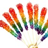 Rainbow Rock Candy - Colorful Rock Candy Sticks Individually Wrapped