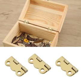 ECSiNG 50Pcs Vintage Butterfly Hinge Retro With 200Pcs Screws - Replacement Furniture Cabinet Drawer Door Hinges for Wooden Jewelry Box 16x13mm Gold
