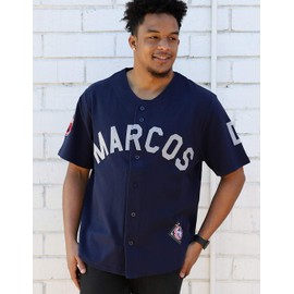 Big Boy Dayton Marcos Centennial Heritage Mens Baseball Jersey [Navy Blue - L] - ID#30338