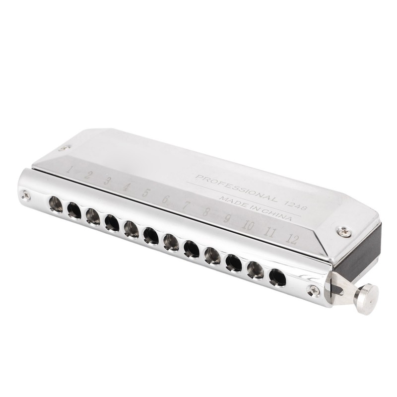 Chromatic Harmonica Metal 12 Holes 48 Tones Mouth Organ Harmonicas