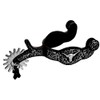 Weaver Equine Men's Show Spurs with Engraved Floral Trim and