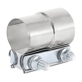 Vitonsbay 2.5 Inch Exhaust Clamp, 2 1/2 inch Lap Joint Exhaust Band Clamp Sleeve Coupler Stainless Steel (1Pcs)