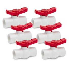 Bwintech 2 Pcs 40MM PVC Ball Valve,Faucet Water Stop Ball Valve, 90 Degree Operation Handle Valve Pipe Fittings