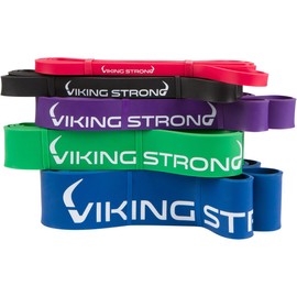 Viking Strong Pull Up Assist Bands - Resistance Bands - Mobility Band - Powerlifting Bands - Jump Stretch Bands, Red 10-35lbs Single Band