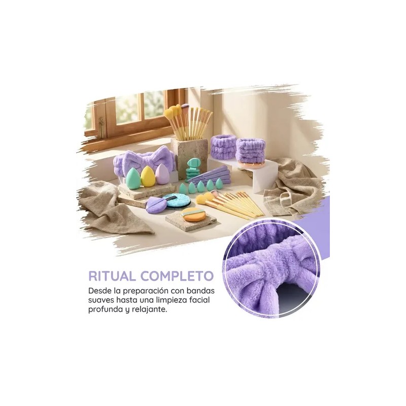 Brochas Maquillaje Profesional 80 Pzs Kit Maquillaje Completo Brochas De