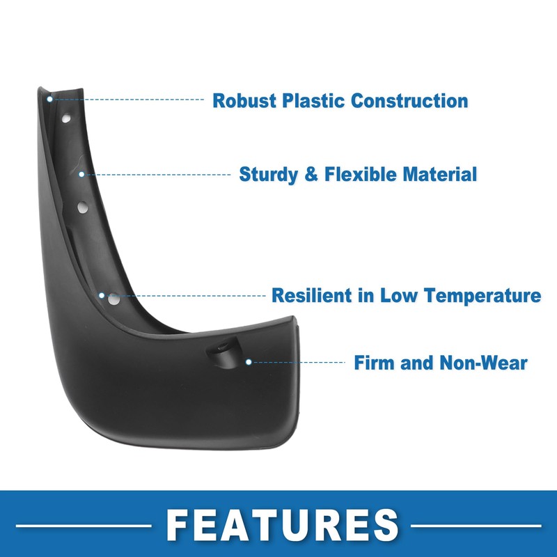 A ABSOPRO Mud Flap Splash Guard with Mount Accessories Front
