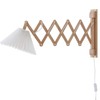 PEAUARL Plug in Mounted Wall Sconce, Swing Arm Wall Lamp