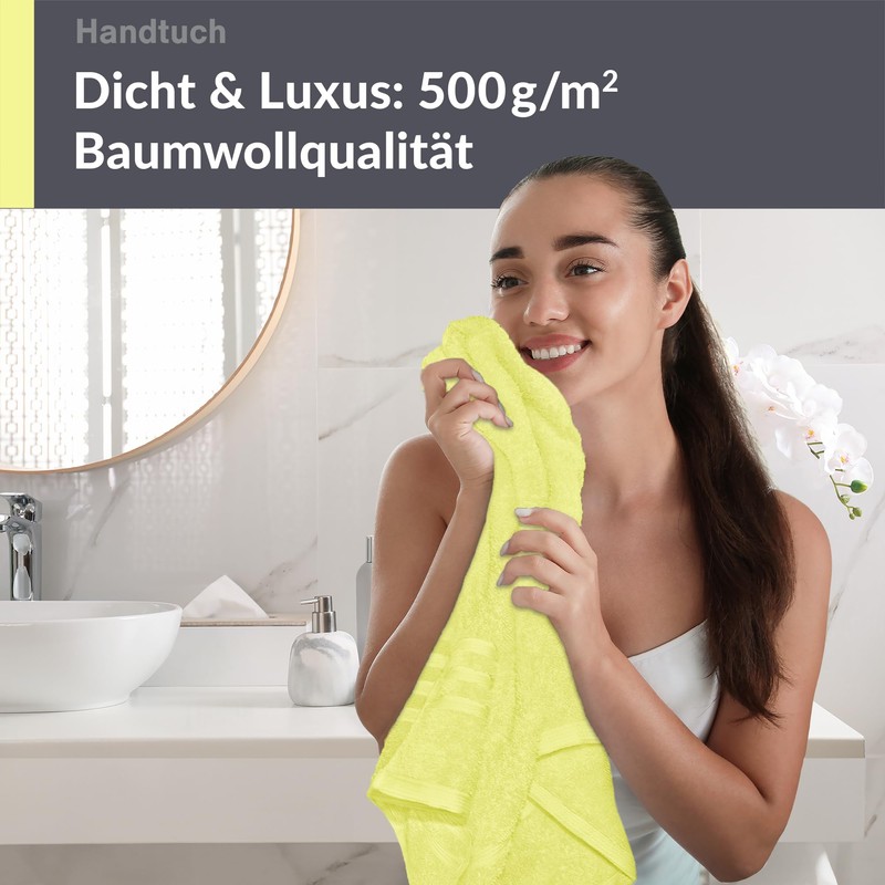 Lashuma Cotton Hand Towel 50 x 100 cm in Aniseed