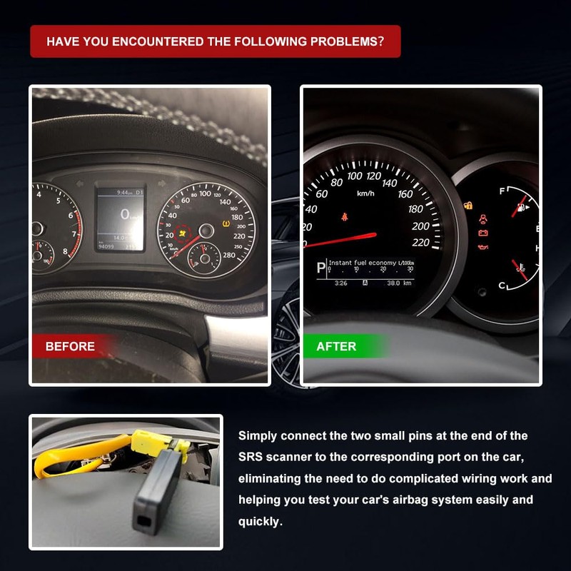 RGOAANC 4PCS Car SRS Airbag Simulator Tester, ABS Vehicle Airbag