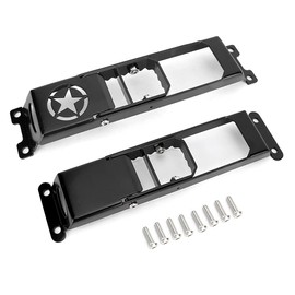 Aramox Pedal de Reposapiés, Bisagra de Coche, Reposapiés, Paso Lateral, Pedal de Puerta Exterior, Apto para JK & Unlimited 2007-2017(Escribe un)