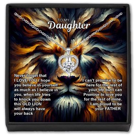 Dazzled By Jade A Necklace for Daughter with a Meaningful Message From Father to Daughter Pendant Jewellery Gift from Dad to Daughter