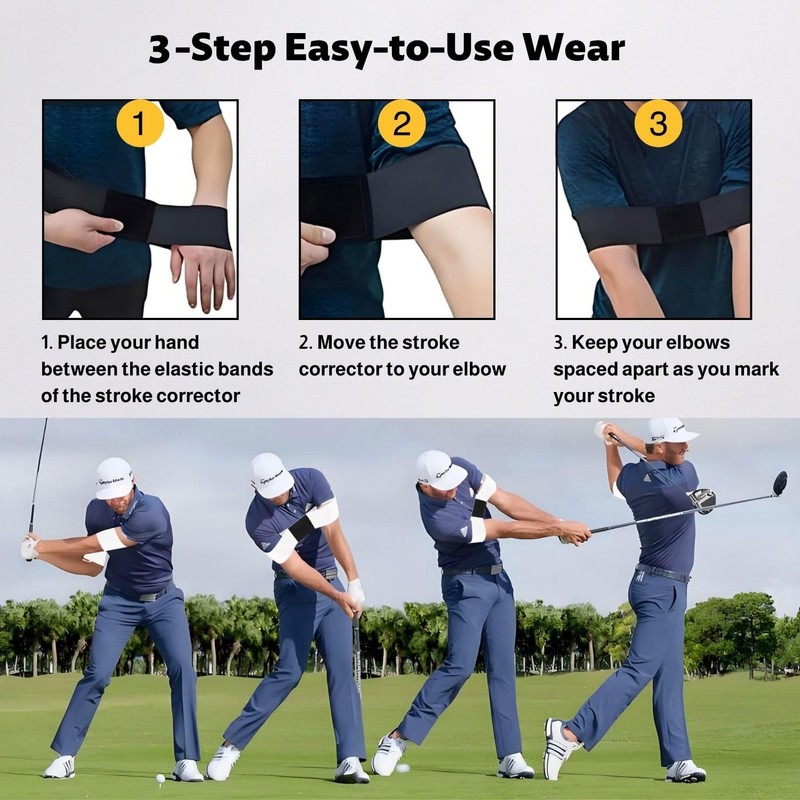 Lyivisk Pack of 3 Golf Swing Band, Golf Training Auxiliary