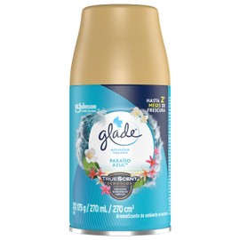 Glade Automático Aromatizante de Ambiente Continuo, Repuesto, Aroma Paraíso Azul, 175 g