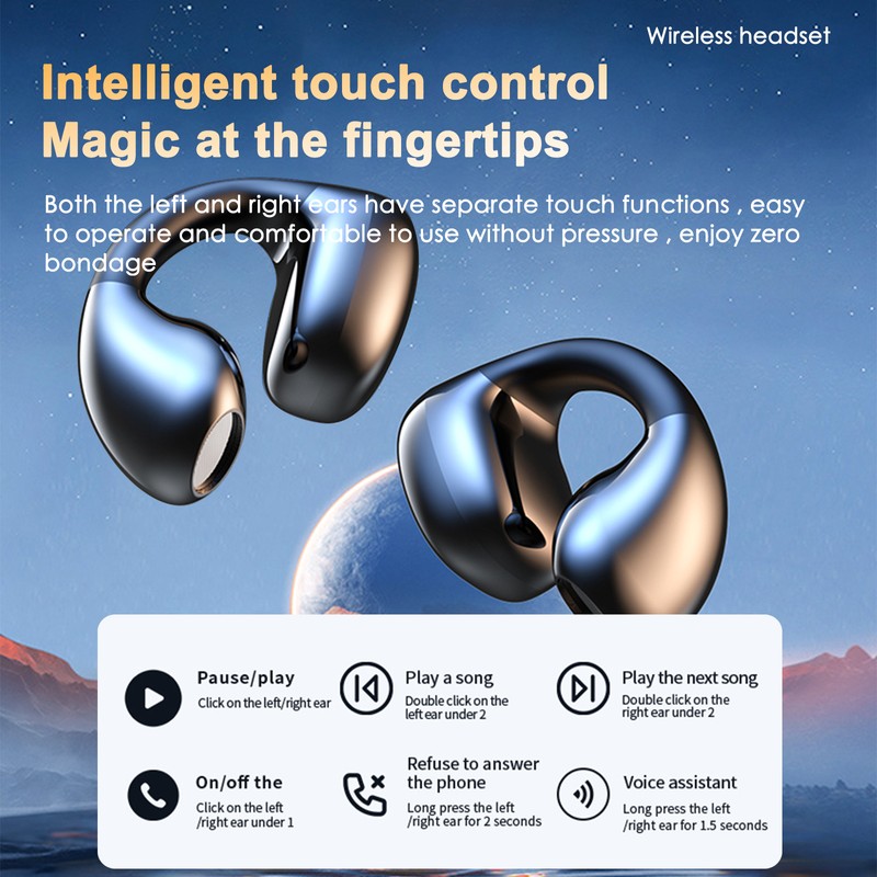 JR05 clip ear low energy consumption long battery life wireless