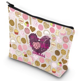 G2TUP Conchas Cosmetic Bag Pan Dulce Makeup Bag Just a girls who loves Conchas Bread Lover Gifts, Conchas New, 无