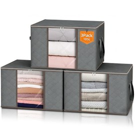 Bolsas de Almacenamiento,105L Gran Capacidad,Bolsa para Guardar Ropa y Edredones, Cajas Organizadoras para Clósets,Almacenamiento Para Ropa De Cama,Pl