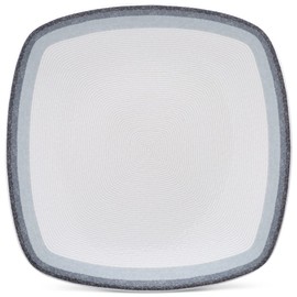 Noritake Colorscapes Layers Ash Set of 4 Square Dinner Plates, 10-3/4"