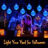 Blue 2-Pack 100 LED 64FT Crystal Globe Solar Christmas Lights,