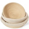 KOLNAMDINH Bread Proofing Baskets Set of 3, Round Shaped Dough