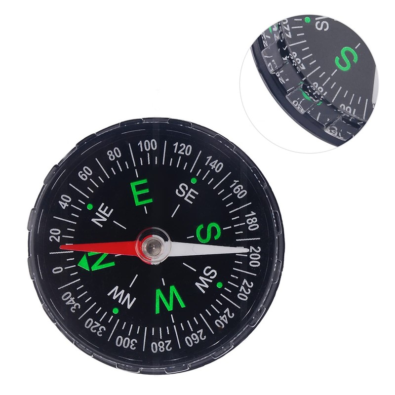 Mini Compass Portable Plastic Pocket Compass Hard Shell Liquid Filled