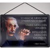 Blechschild Albert Einstein: Weak People Strive for Revenge with Cord 30 x 20 cm Strong People Forgive Intelligent People Ignore - Blechemma