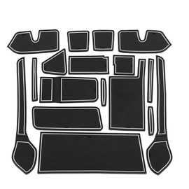 Daihatsu Taft TAFT LA900S LA910S Dedicated Pocket Mat, Non-Slip Mat, R2.06 ~ Current Rubber Mat, Interior Parts, Rubber Mat, Console Mat, Car Specific, Interior Accessories, 17 Pieces (White)