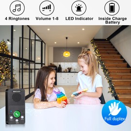 SANZUCO Wireless Doorbell, Full Duplex Doorbells Hands Free, 1000ft Range Rechargeable Ourtdoor Intercom Door Bell with 4 Chimes 8 Level Volume LED Flash 1 Receiver+2 Transmitters
