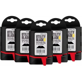 Berkling Black Steel Utility SK2H Knife Blades 500 PCS With Dispenser - 5 PACKS