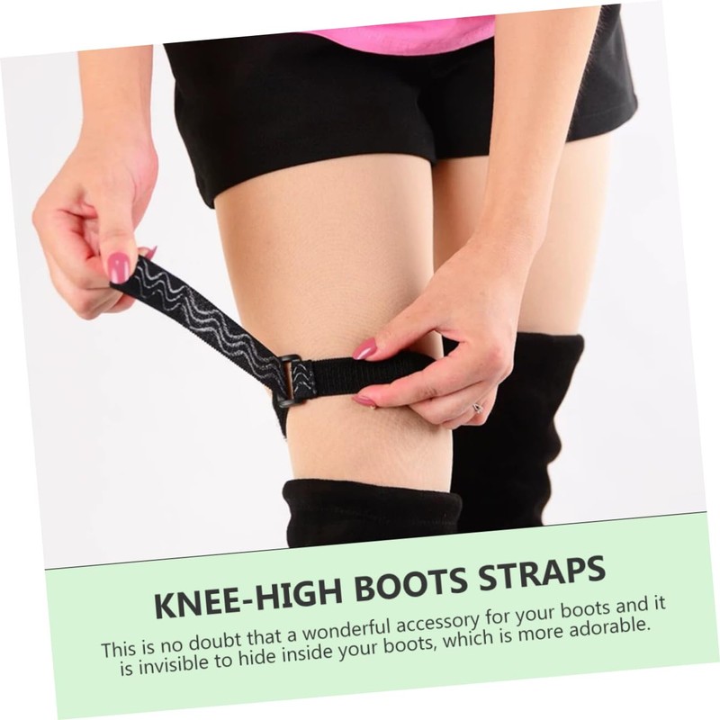 Healvian 2 Sets Knee High Boot Straps Slip Fixed Bands