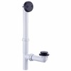 Black Tubular Tub Drain Kit with Welsan Tip-Toe Bathtub Drain