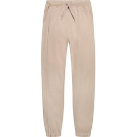 Nautica Girls' School Uniform Jogger Pants, Elastic Waistband with Drawstring Closure, Stretch Performance Fabric, Khaki, 12